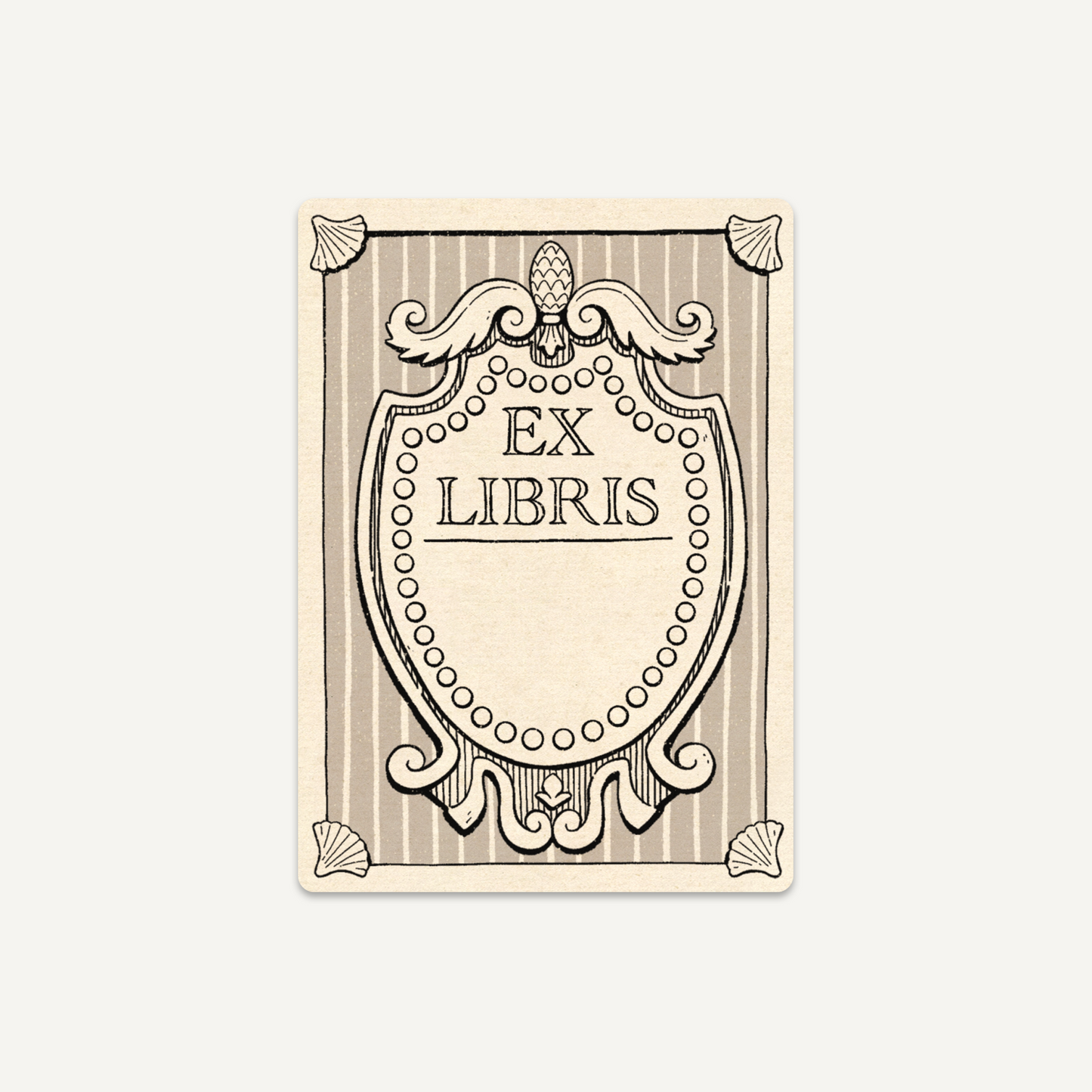 Gilded Bookplate Sticker - Set of 3