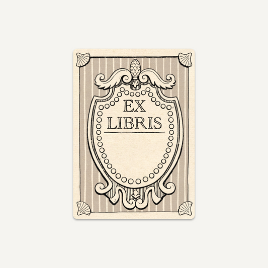 Gilded Bookplate Sticker - Set of 3