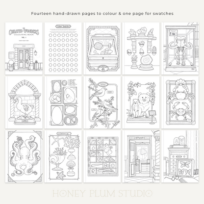 Vol.1 Natural History - The Curated Wonders Colouring Book