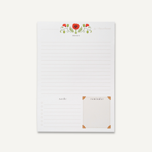 Poppy Planner A5 Notepad