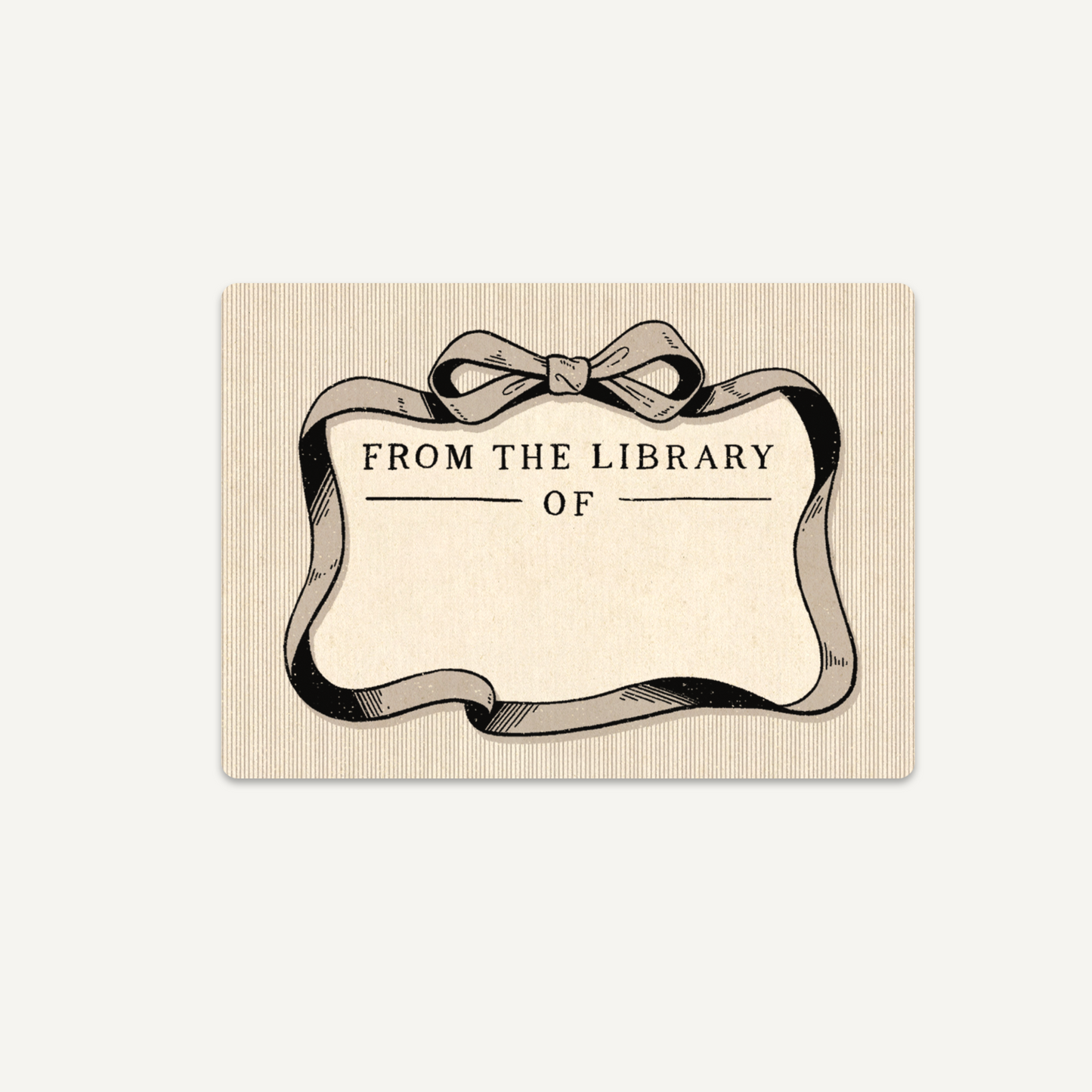 Ribbon Bookplate Sticker - Set of 3