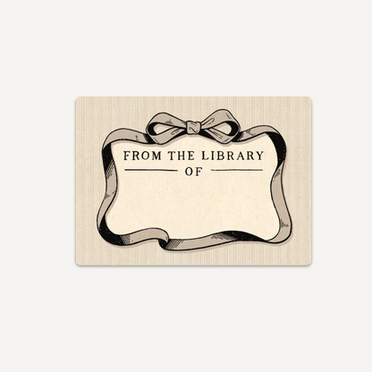 Ribbon Bookplate Sticker - Set of 3