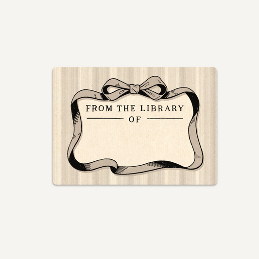 Ribbon Bookplate Sticker - Set of 3