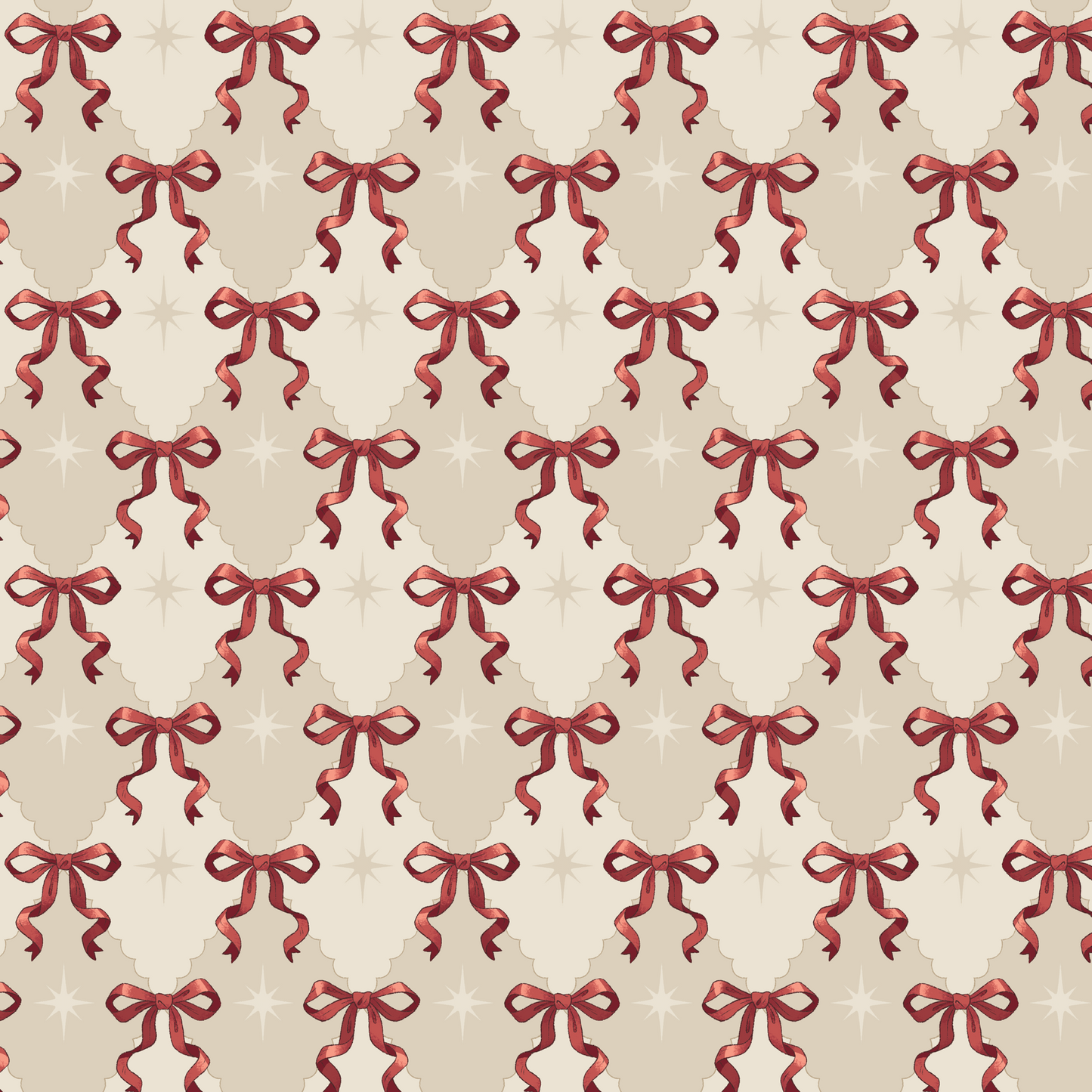 Red Bow Gift Wrap - 1 Sheet