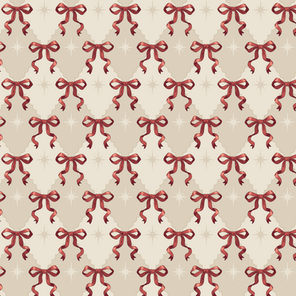Red Bow Gift Wrap - 1 Sheet