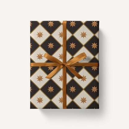Star Tile Gift Wrap - 1 Sheet