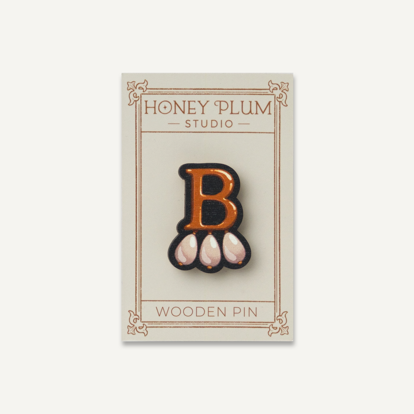 Boleyn's Pearls Wooden Pin
