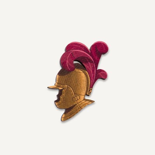 Plumed Helmet Wooden Pin