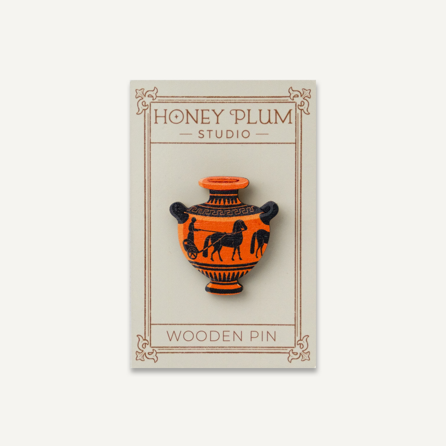 Grecian Vase Wooden Pin