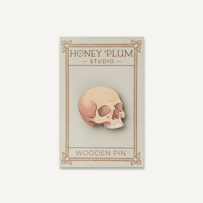 Sapien Skull Wooden Pin
